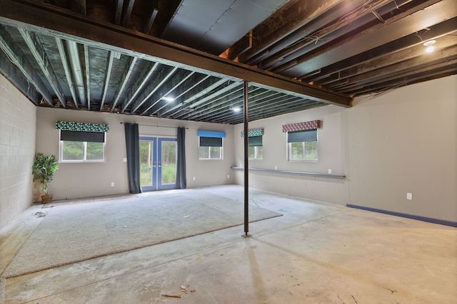 5856 Peck Rd, Brown City, MI 48416 - below grade area with french doors and plenty of natural light