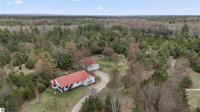 2426 E 48 1/2 Rd, Cadillac, MI 49601 - view from above of property with a forest