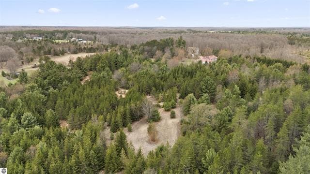 2426 E 48 1/2 Rd, Cadillac, MI 49601 - aerial view of property and surrounding area with a forest