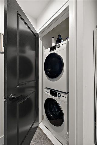 3313 Cochrane St, Detroit, MI 48208 - laundry area with estacked washer and dryer
