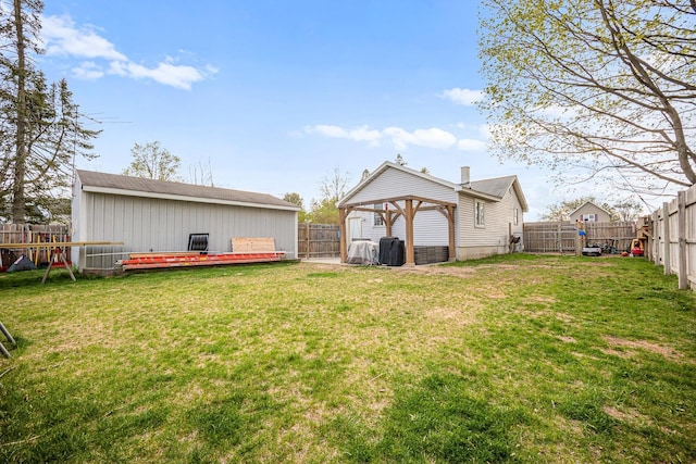 505 S Cherry St, Kalkaska, MI 49646 - view of yard featuring a gazebo