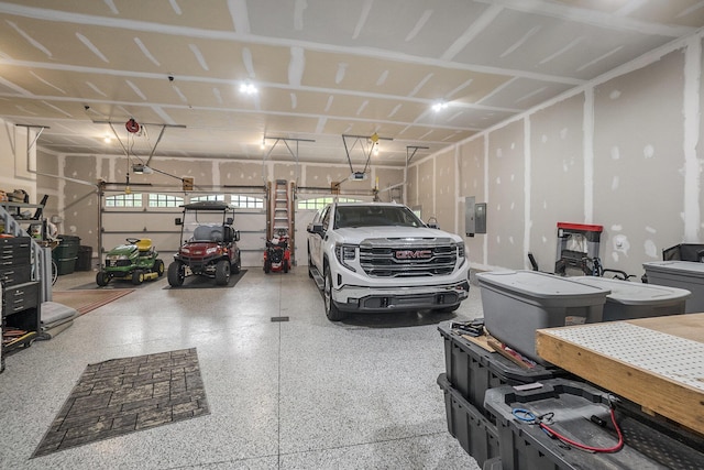 garage featuring electric panel