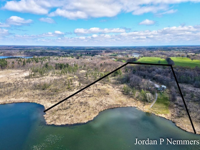 12375 Overlook Dr NE, Greenville, MI 48838 - view of property location featuring a large body of water and property boundaries highlighted