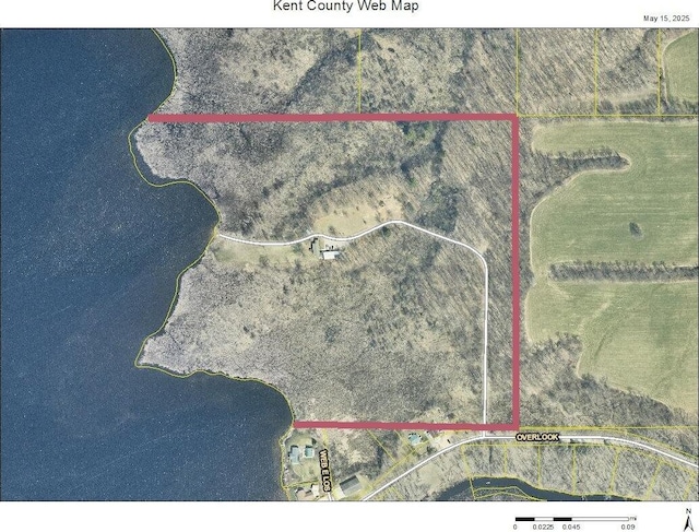 12375 Overlook Dr NE, Greenville, MI 48838 - map / location with property boundaries highlighted