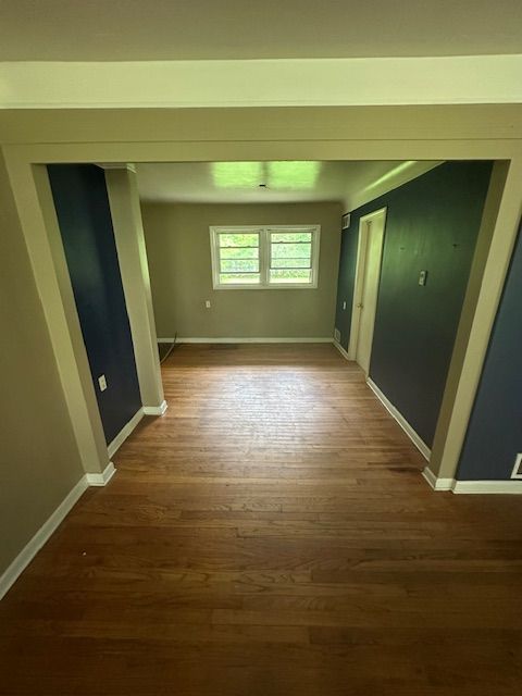 21383 Mada Ave, Southfield, MI 48075 - unfurnished room featuring wood finished floors and baseboards