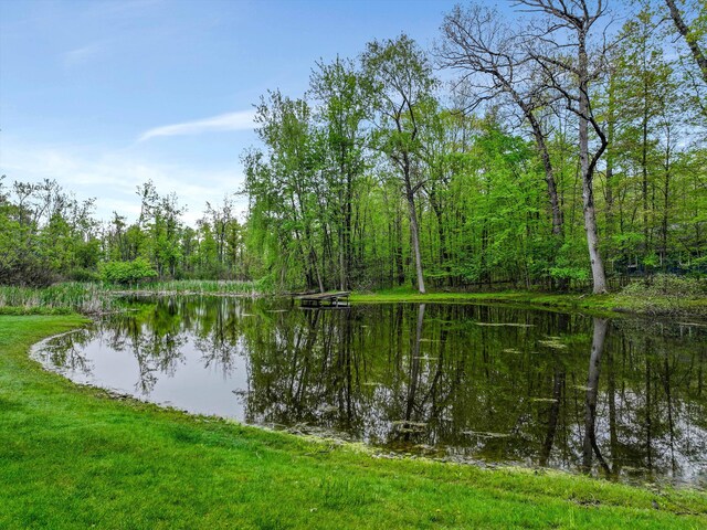 1355 W Buell Rd, Oakland, MI 48363 - water view featuring a forest
