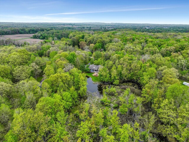 1355 W Buell Rd, Oakland, MI 48363 - aerial view of a heavily wooded area and a nearby body of water