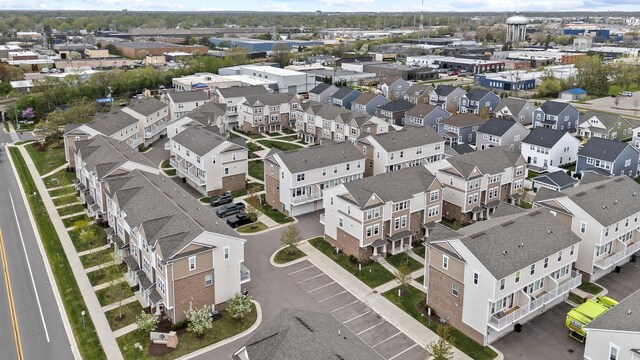 aerial view of residential area