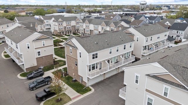 aerial view of residential area
