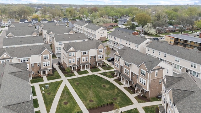 aerial view of residential area