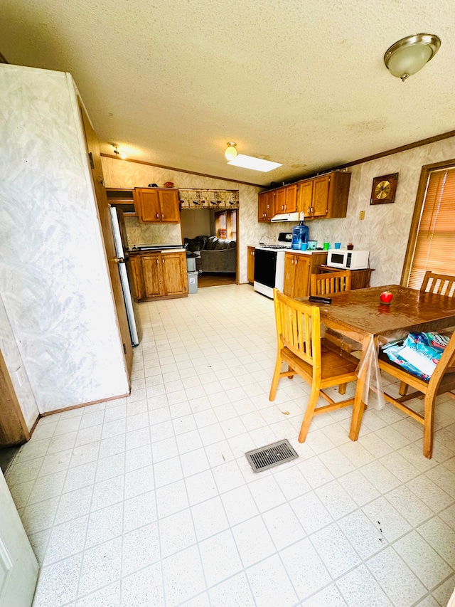 1832 E Carson City Rd, Sheridan, MI 48884 - dining room featuring a textured ceiling