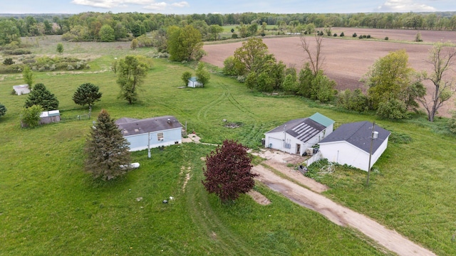 1832 E Carson City Rd, Sheridan, MI 48884 - aerial view of property and surrounding area with rural landscape