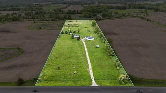 1832 E Carson City Rd, Sheridan, MI 48884 - overview of rural landscape featuring property boundaries highlighted