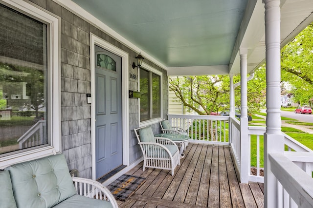 view of wooden porch