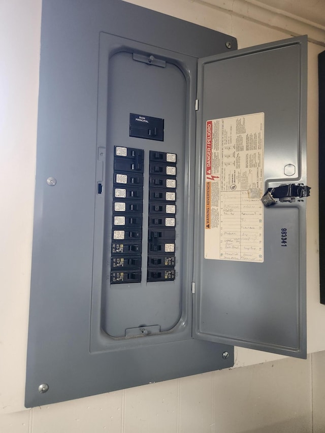 utility room with electric panel