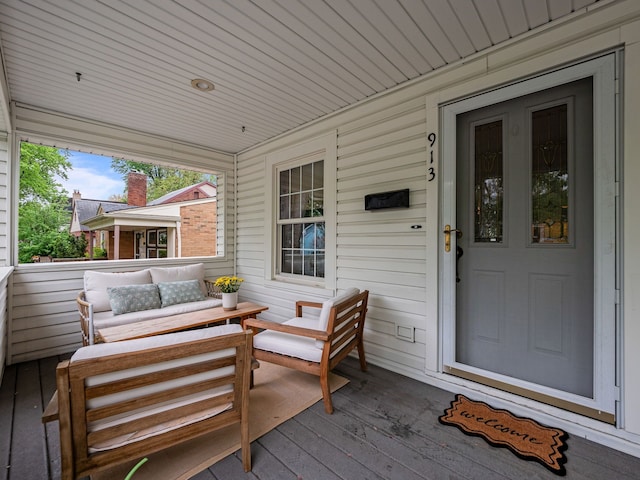 view of wooden porch