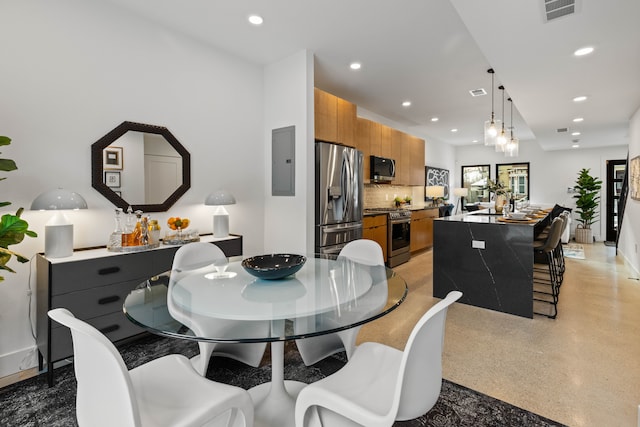 5234 Avery St, Detroit, MI 48208 - dining space featuring electric panel and recessed lighting