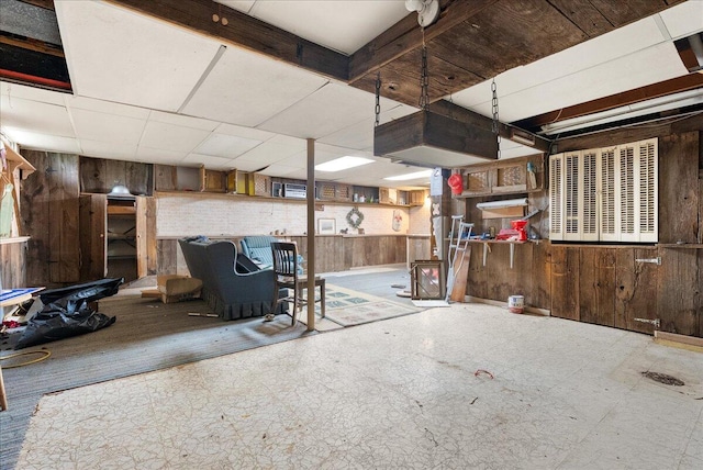 2020 NW Ave, Lansing, MI 48906 - basement with wood walls