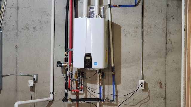 utilities featuring tankless water heater