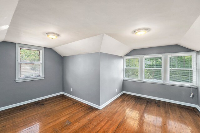 22619 Santa Maria St, Detroit, MI 48219 - additional living space featuring wood-type flooring, vaulted ceiling, and baseboards