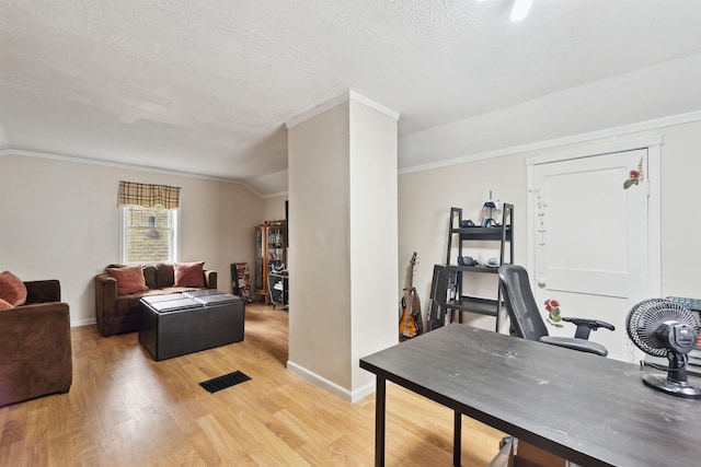 1430 New York Ave, Lansing, MI 48906 - office featuring light wood-style floors, ornamental molding, and baseboards