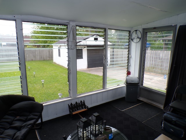 9546 Westwood St, Detroit, MI 48228 - sunroom / solarium featuring lofted ceiling