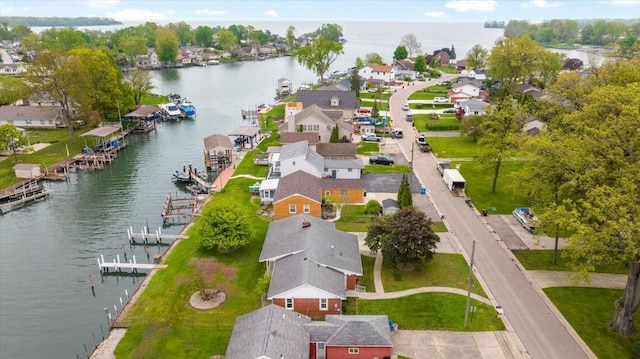 30617 Young Dr, Gibraltar, MI 48173 - aerial view of residential area featuring a large body of water