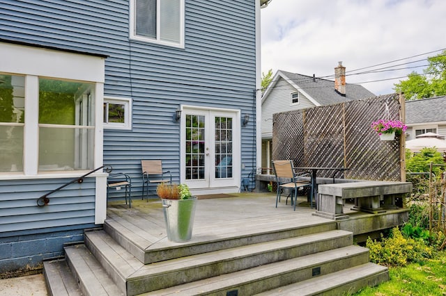 2230 Princeton Rd, Berkley, MI 48072 - deck with french doors