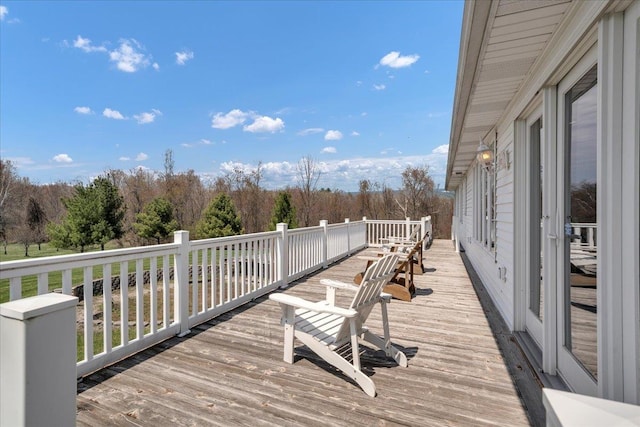 view of wooden terrace