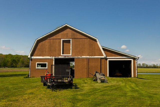 34699 Fuerstenau Rd, Richmond, MI 48062 - view of barn featuring a lawn and a water view