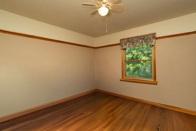 34699 Fuerstenau Rd, Richmond, MI 48062 - spare room with wood finished floors, baseboards, and ceiling fan