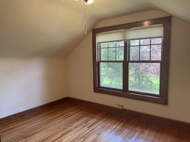 1627 S M-52 Hwy, Owosso, MI 48867 - additional living space featuring vaulted ceiling, wood finished floors, and baseboards
