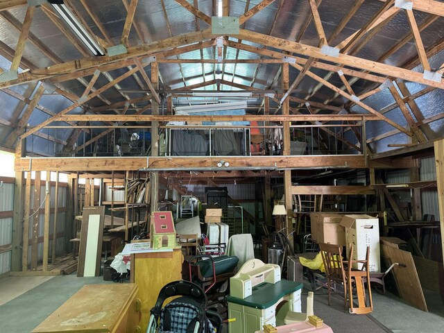1627 S M-52 Hwy, Owosso, MI 48867 - misc room with lofted ceiling