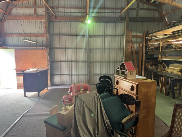 1627 S M-52 Hwy, Owosso, MI 48867 - garage featuring metal wall