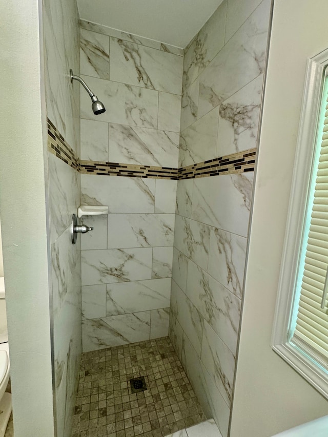 4915 Clarkston Rd, Clarkston, MI 48348 - bathroom featuring toilet and a shower stall