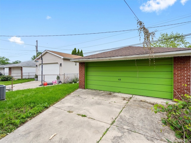 6010 Hartwell St, Dearborn, MI 48126 - detached garage featuring central AC unit