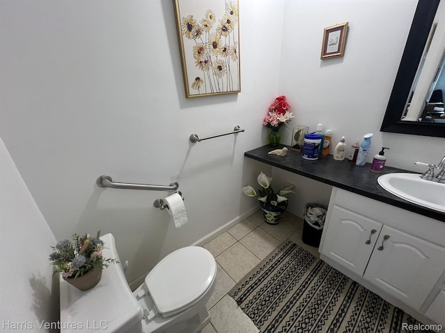 29430 Marimoor Dr, Southfield, MI 48076 - bathroom with vanity, toilet, and tile patterned floors