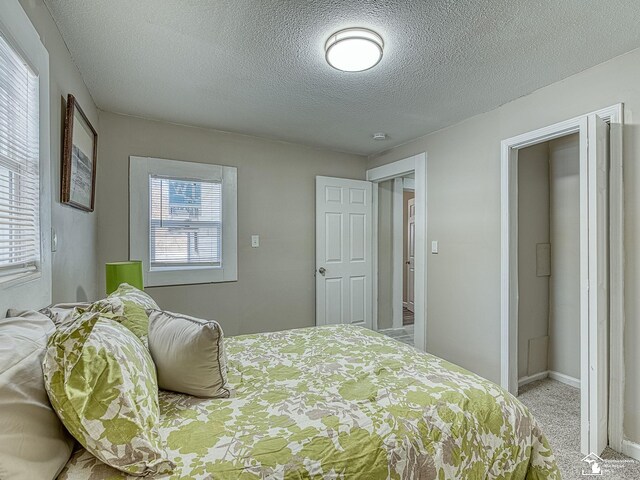 19106 Sylvia Ave, Romulus, MI 48174 - carpeted bedroom featuring a textured ceiling and baseboards