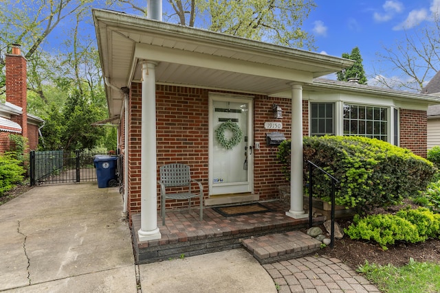 19150 Lexington, Redford, MI 48240 - property entrance featuring brick siding and a gate