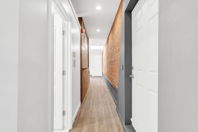 436 E Milwaukee St Unit 8, Detroit, MI 48202 - hall featuring recessed lighting, light wood-style flooring, and baseboards