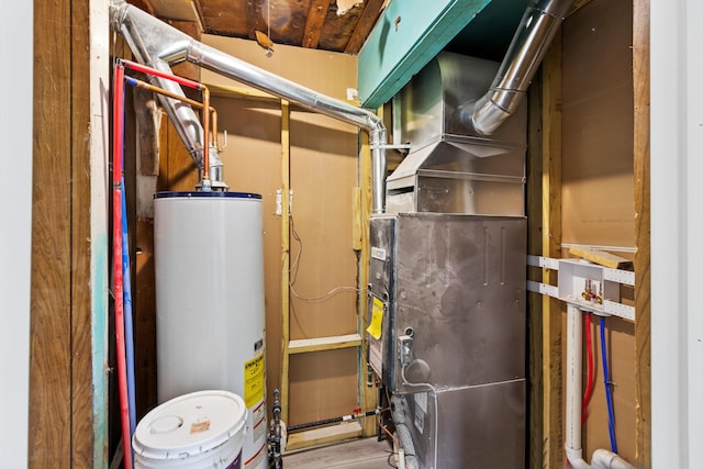 532 Chestnut St, Wyandotte, MI 48192 - utility room featuring water heater and heating unit