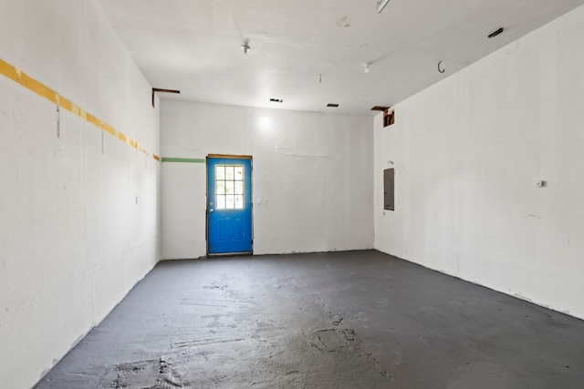 532 Chestnut St, Wyandotte, MI 48192 - spare room featuring concrete flooring and electric panel