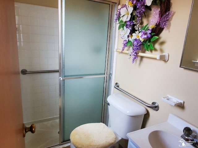 14815 Morris Ave, Allen Park, MI 48101 - bathroom with a stall shower, toilet, and vanity