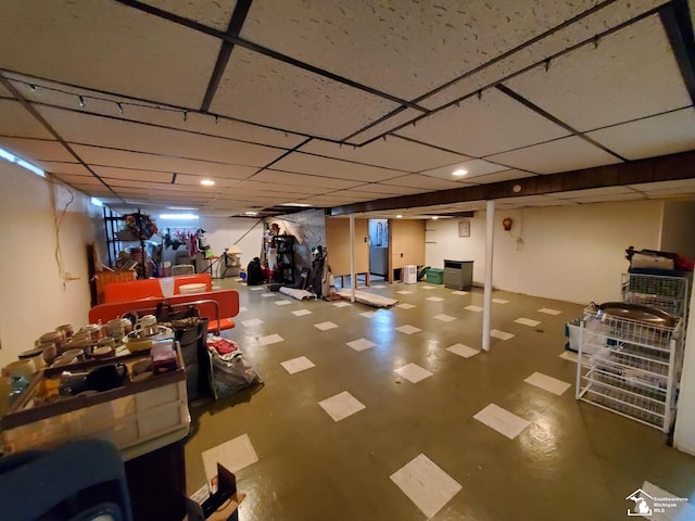 14815 Morris Ave, Allen Park, MI 48101 - finished basement featuring a paneled ceiling and recessed lighting