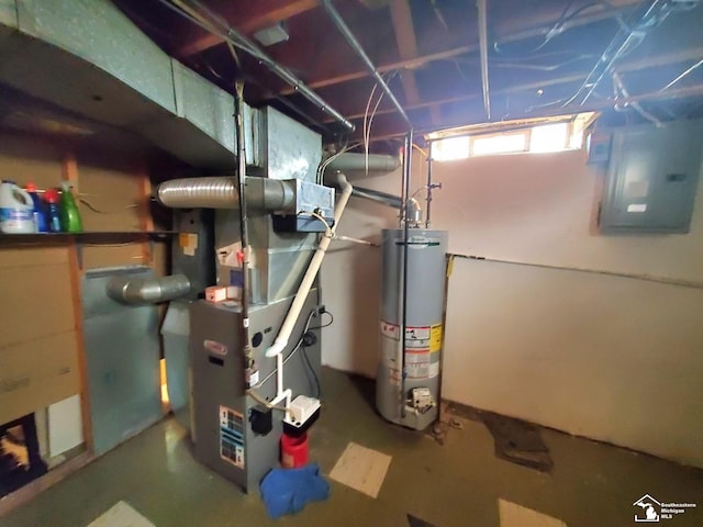14815 Morris Ave, Allen Park, MI 48101 - utilities with water heater, electric panel, and heating unit