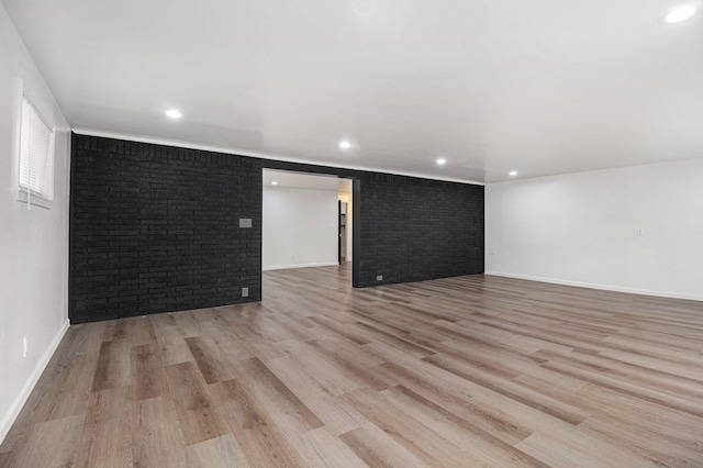 16114 Alpine Dr, Livonia, MI 48154 - spare room featuring light wood finished floors, recessed lighting, and baseboards