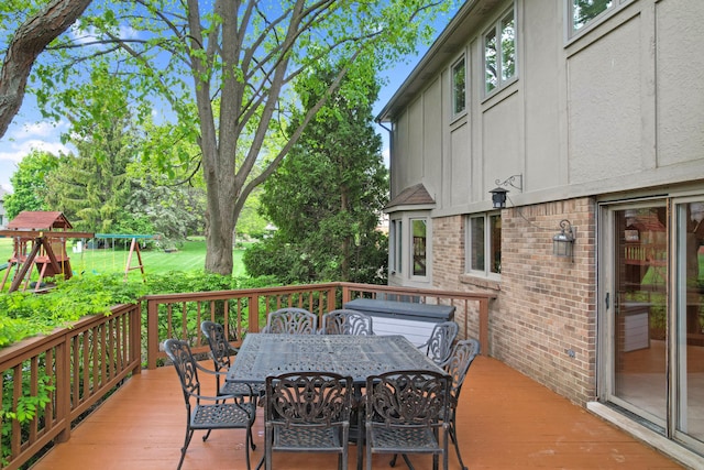 1663 Tacoma Dr, Rochester Hills, MI 48306 - wooden deck with outdoor dining area