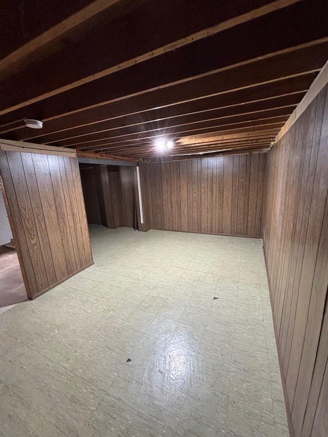 1163 Marquette Ct, Rochester Hills, MI 48307 - finished basement featuring wood walls and light floors