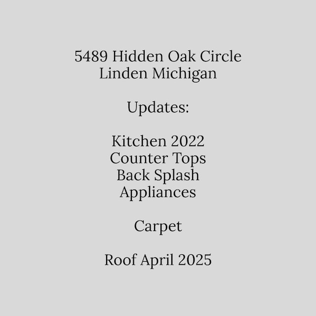 5489 Hidden Oak Cir, Linden, MI 48451 - view of miscellaneous property collateral