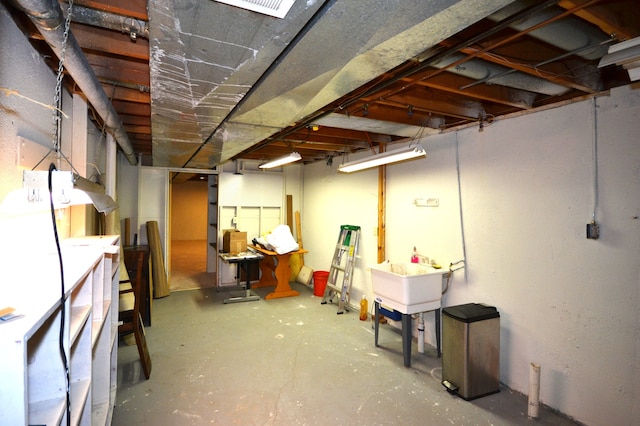2 Cornell Ct, Dearborn, MI 48124 - unfinished basement with a sink